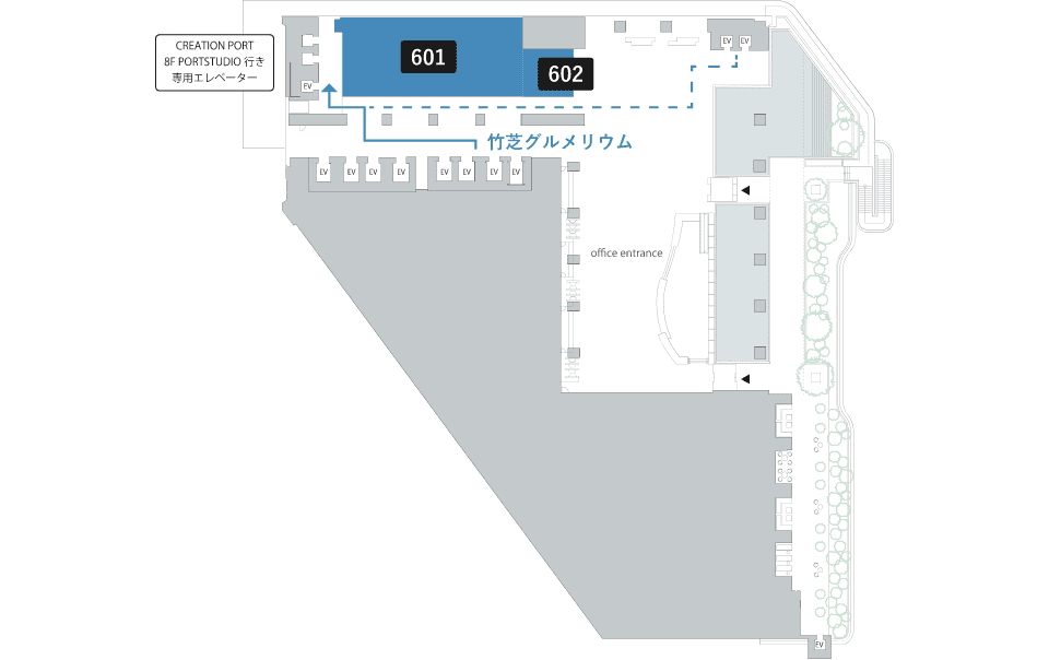 飲食店(竹芝グルメリウム)6階のマップ